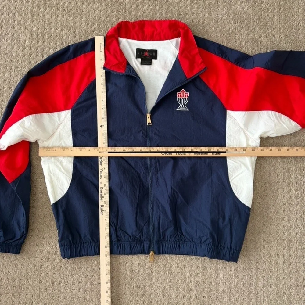 Air‎ Jordan x Trophy Room USA Woven Track Jacket in Navy Red Men Large NWOT $245